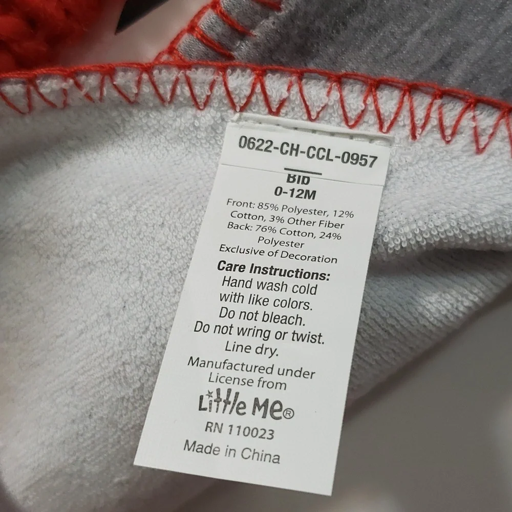 Little Me NWT Hat, Santa Bib And Booties Gift Set